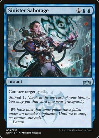 Sinister Sabotage [Guilds of Ravnica] MTG Single Magic: The Gathering  | Multizone: Comics And Games