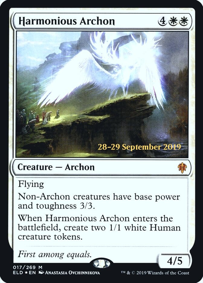 Harmonious Archon [Throne of Eldraine Prerelease Promos] MTG Single Magic: The Gathering  | Multizone: Comics And Games