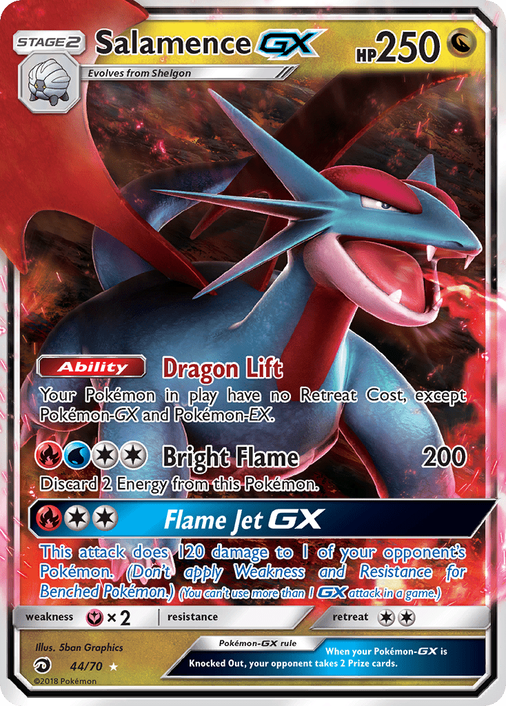 Salamence GX (44/70) [Sun & Moon: Dragon Majesty] Pokemon Single Pokémon  | Multizone: Comics And Games