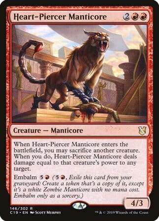 Heart-Piercer Manticore [Commander 2019] MTG Single Magic: The Gathering  | Multizone: Comics And Games