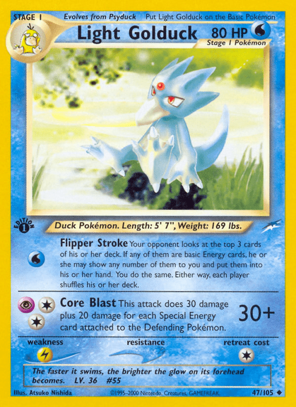 Light Golduck (47/105) [Neo Destiny 1st Edition] Pokemon Single Pokémon  | Multizone: Comics And Games