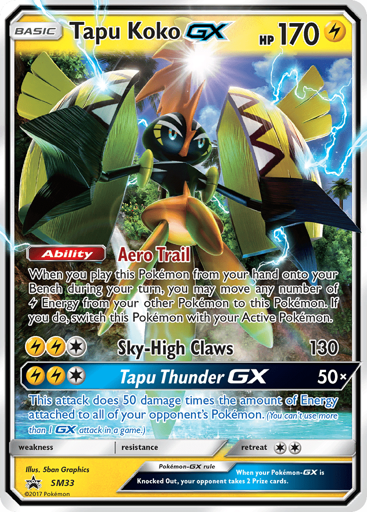 Tapu Koko GX (SM33) [Sun & Moon: Black Star Promos] Pokemon Single Pokémon  | Multizone: Comics And Games