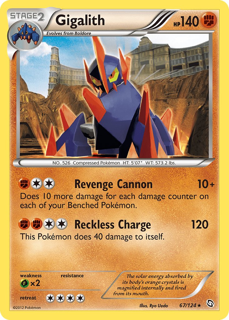 Gigalith (67/124) [Black & White: Dragons Exalted] Pokemon Single Pokémon  | Multizone: Comics And Games