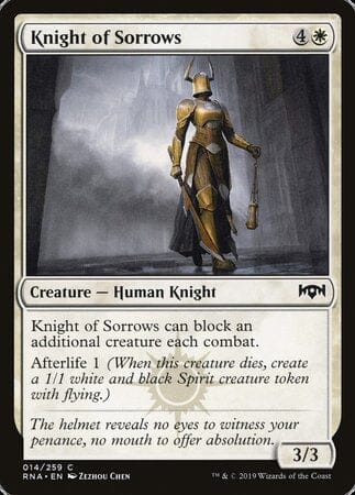 Knight of Sorrows [Ravnica Allegiance] MTG Single Magic: The Gathering  | Multizone: Comics And Games