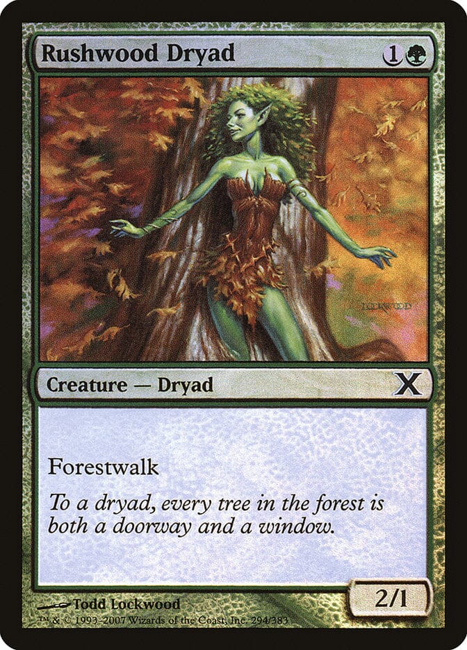 Rushwood Dryad (Premium Foil) [Tenth Edition] MTG Single Magic: The Gathering  | Multizone: Comics And Games
