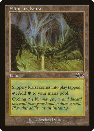 Slippery Karst [Urza's Saga] MTG Single Magic: The Gathering  | Multizone: Comics And Games