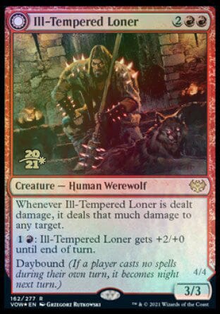 Ill-Tempered Loner // Howlpack Avenger [Innistrad: Crimson Vow Prerelease Promos] MTG Single Magic: The Gathering  | Multizone: Comics And Games