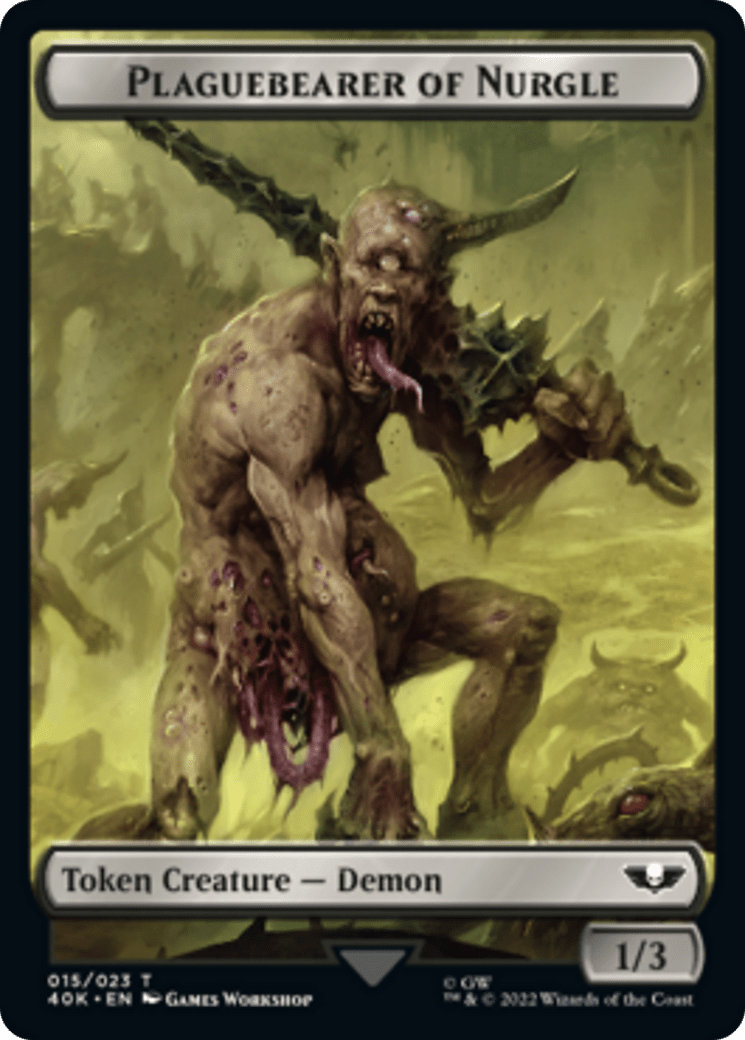 Spawn // Plaguebearer of Nurgle [Universes Beyond: Warhammer 40,000 Tokens] MTG Single Magic: The Gathering  | Multizone: Comics And Games