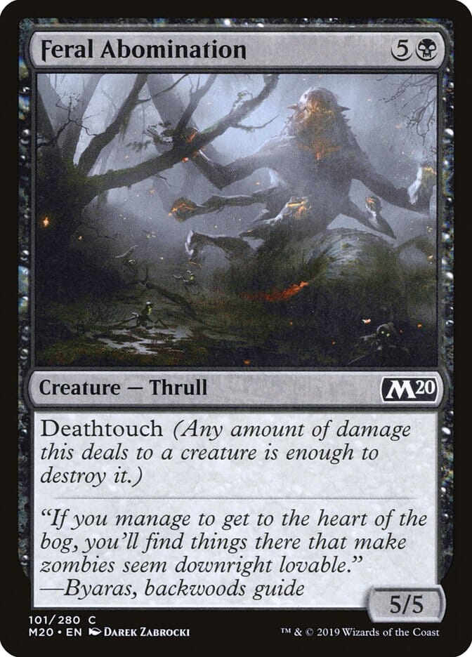 Feral Abomination [Core Set 2020] MTG Single Magic: The Gathering  | Multizone: Comics And Games