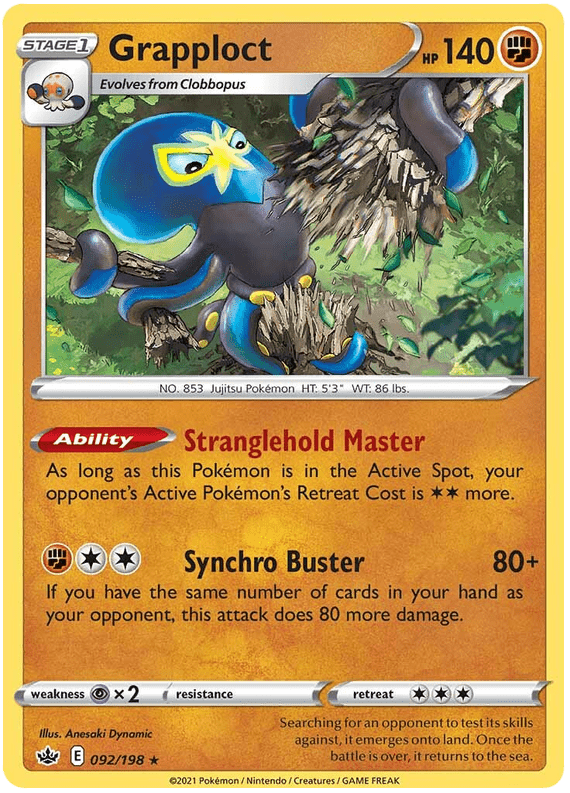 Grapploct (092/198) [Sword & Shield: Chilling Reign] Pokemon Single Pokémon  | Multizone: Comics And Games