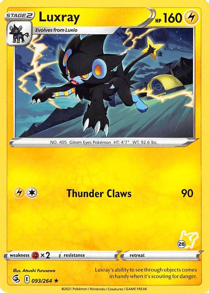 Luxray (093/264) (Pikachu Stamp #28) [Battle Academy 2022] Pokemon Single Pokémon  | Multizone: Comics And Games