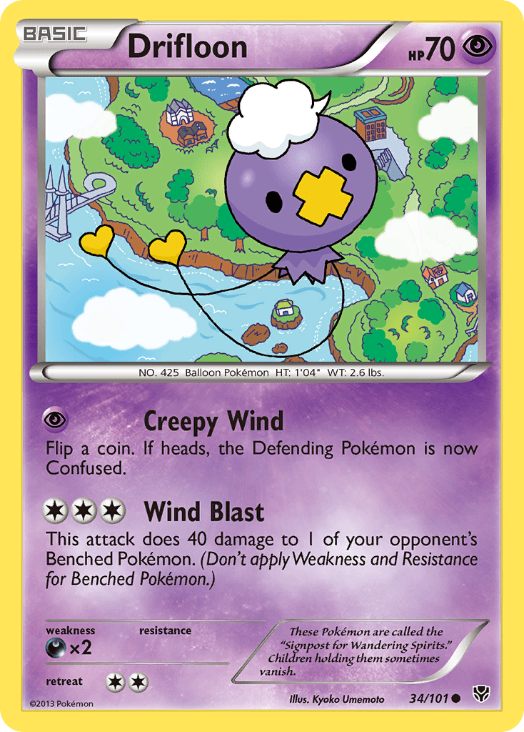 Drifloon (34/101) [Black & White: Plasma Blast] Pokemon Single Pokémon  | Multizone: Comics And Games