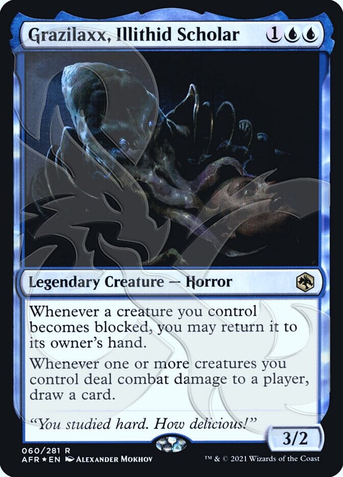 Grazilaxx, Illithid Scholar (Ampersand Promo) [Dungeons & Dragons: Adventures in the Forgotten Realms Promos] MTG Single Magic: The Gathering  | Multizone: Comics And Games