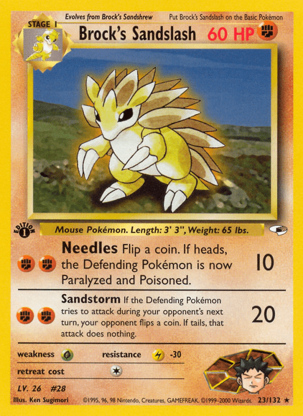 Brock's Sandslash (23/132) [Gym Heroes 1st Edition] Pokemon Single Pokémon  | Multizone: Comics And Games