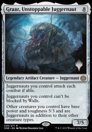 Graaz, Unstoppable Juggernaut (Promo Pack) [Phyrexia: All Will Be One Promos] MTG Single Magic: The Gathering  | Multizone: Comics And Games