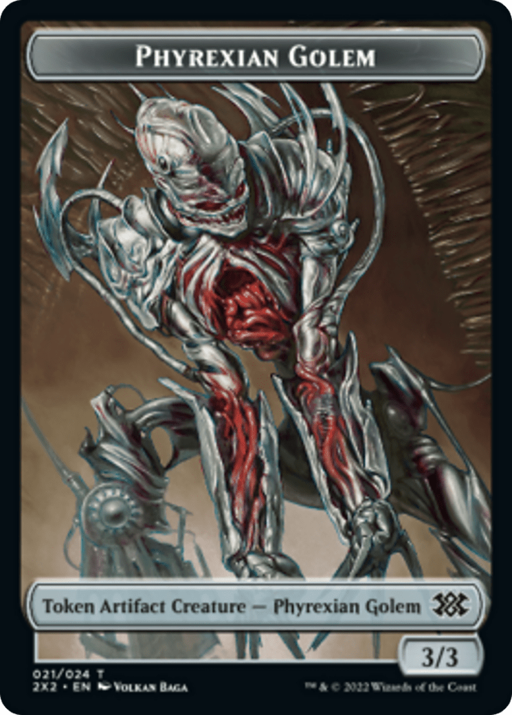 Saproling // Phyrexian Golem Double-sided Token [Double Masters 2022 Tokens] MTG Single Magic: The Gathering  | Multizone: Comics And Games