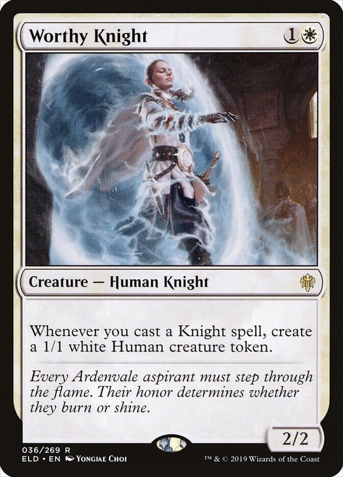 Worthy Knight [Throne of Eldraine] MTG Single Magic: The Gathering  | Multizone: Comics And Games