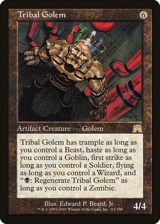 Tribal Golem [Onslaught] MTG Single Magic: The Gathering  | Multizone: Comics And Games