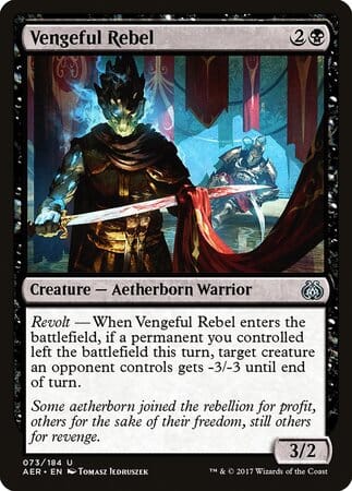 Vengeful Rebel [Aether Revolt] MTG Single Magic: The Gathering  | Multizone: Comics And Games