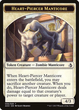 Heart-Piercer Manticore Token [Amonkhet Tokens] MTG Single Magic: The Gathering  | Multizone: Comics And Games