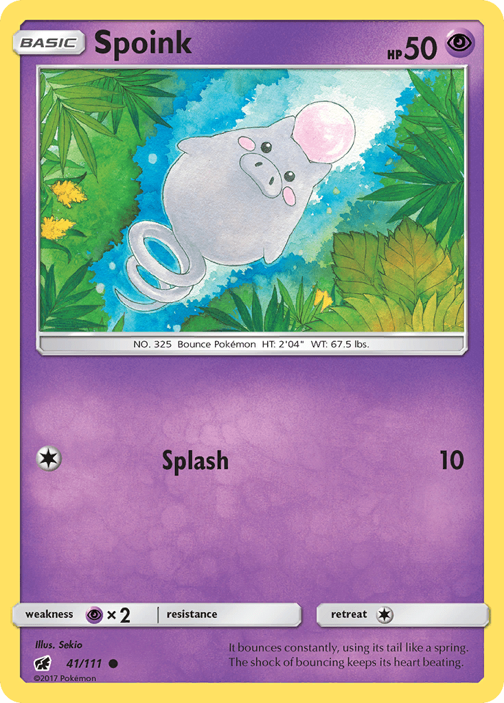 Spoink (41/111) [Sun & Moon: Crimson Invasion] Pokemon Single Pokémon  | Multizone: Comics And Games