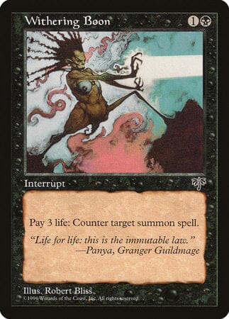 Withering Boon [Mirage] MTG Single Magic: The Gathering  | Multizone: Comics And Games