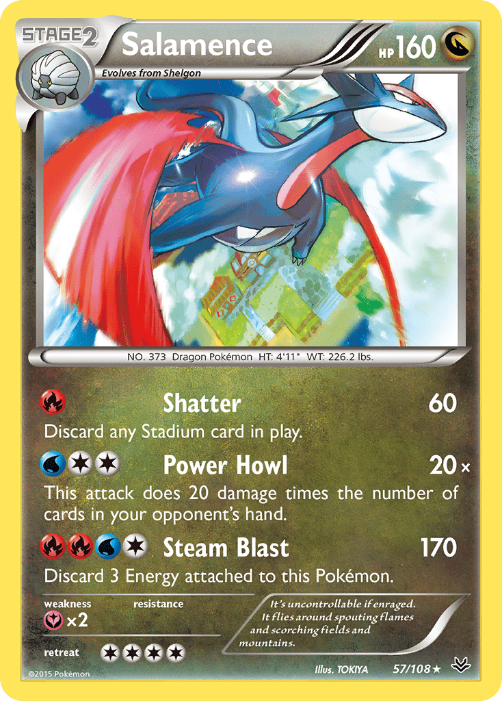 Salamence (57/108) [XY: Roaring Skies] Pokemon Single Pokémon  | Multizone: Comics And Games