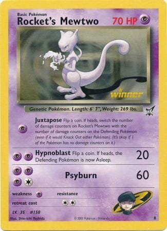 Rocket's Mewtwo (8) (Jumbo Card) [Best of Promos] Pokemon Single Pokémon  | Multizone: Comics And Games