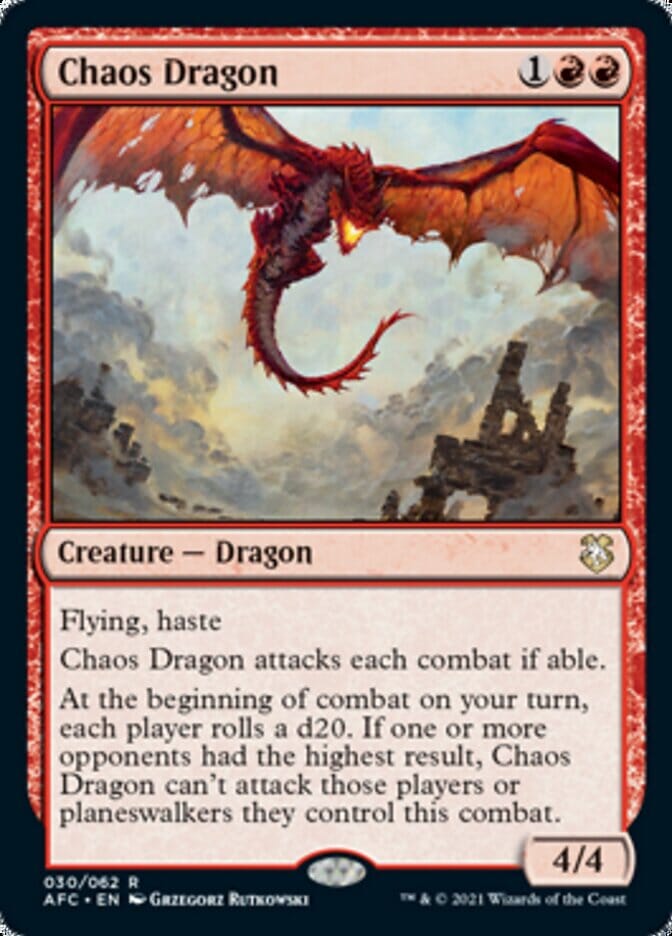 Chaos Dragon [Dungeons & Dragons: Adventures in the Forgotten Realms Commander] MTG Single Magic: The Gathering  | Multizone: Comics And Games