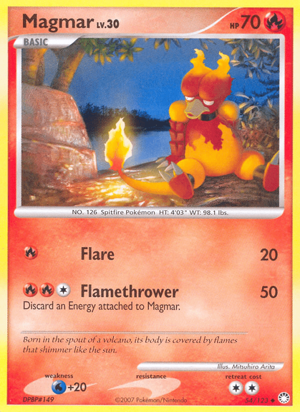 Magmar (54/123) [Diamond & Pearl: Mysterious Treasures] Pokemon Single Pokémon  | Multizone: Comics And Games