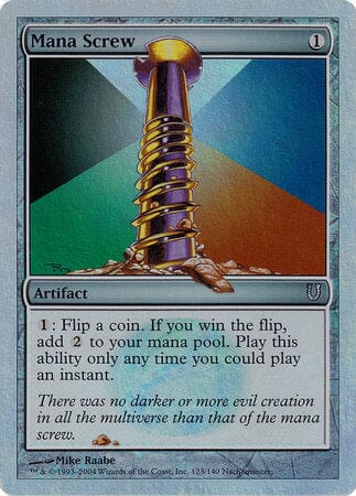 Mana Screw (Alternate Foil) [Unhinged] MTG Single Magic: The Gathering  | Multizone: Comics And Games