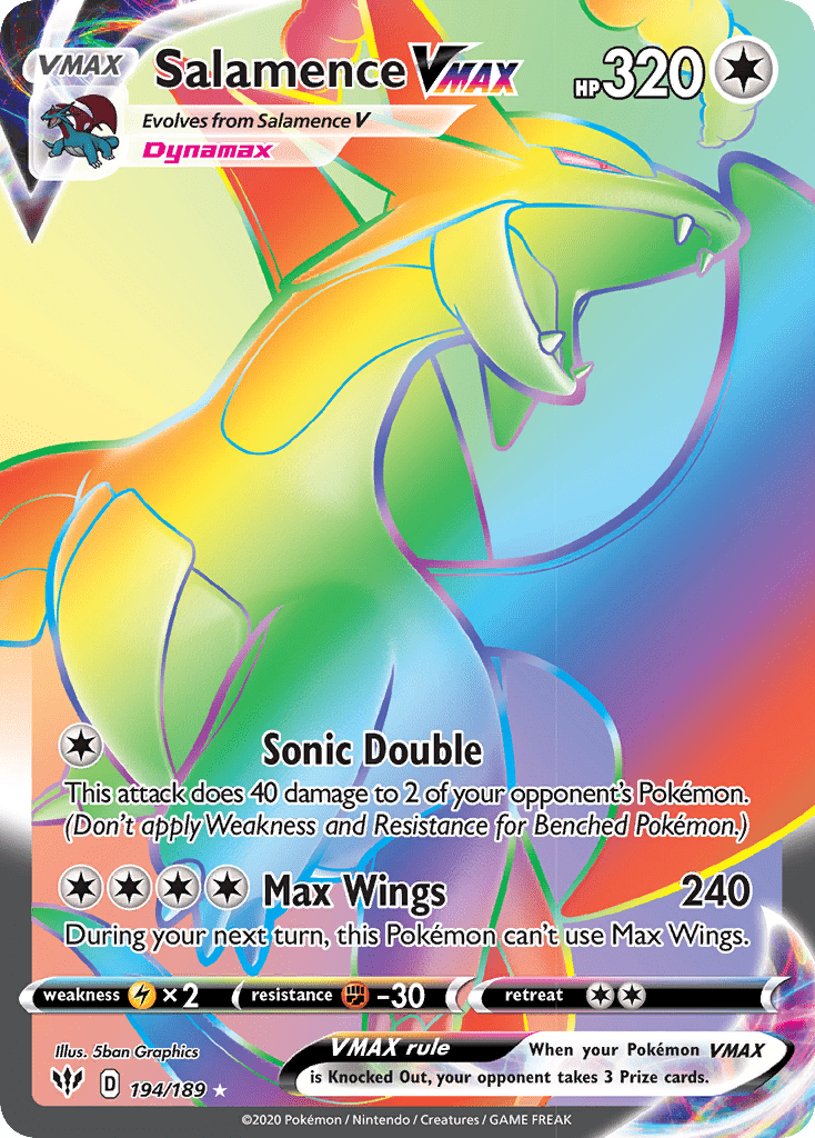 Salamence VMAX (194/189) [Sword & Shield: Darkness Ablaze] Pokemon Single Pokémon  | Multizone: Comics And Games