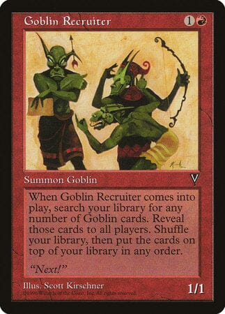 Goblin Recruiter [Visions] MTG Single Magic: The Gathering  | Multizone: Comics And Games