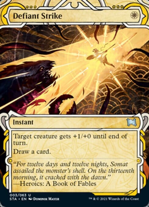 Defiant Strike (Etched Foil) [Strixhaven Mystical Archive] MTG Single Magic: The Gathering  | Multizone: Comics And Games