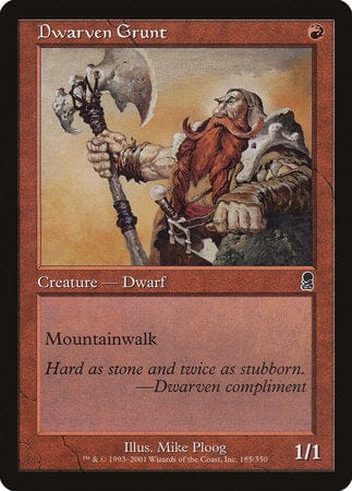 Dwarven Grunt [Odyssey] MTG Single Magic: The Gathering  | Multizone: Comics And Games
