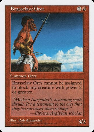 Brassclaw Orcs [Fifth Edition] MTG Single Magic: The Gathering  | Multizone: Comics And Games