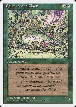 Carnivorous Plant [Fourth Edition] MTG Single Magic: The Gathering  | Multizone: Comics And Games