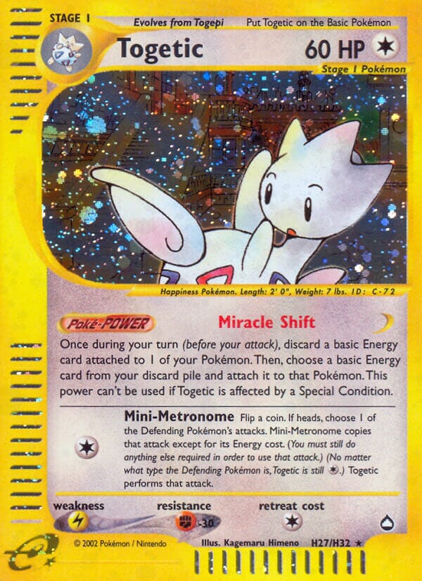 Togetic (H27/H32) [Aquapolis] Pokemon Single Pokémon  | Multizone: Comics And Games