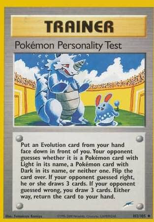 Pokemon Personality Test (102/105) [Neo Destiny Unlimited] Pokemon Single Pokémon  | Multizone: Comics And Games