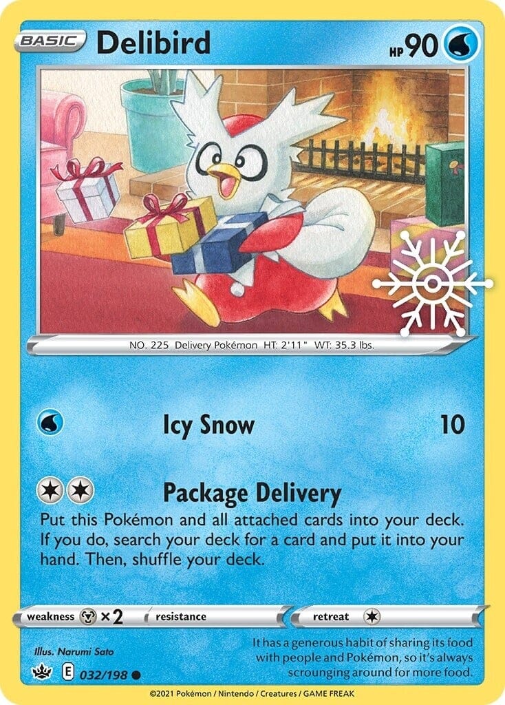 Delibird (032/198) (Holiday Calendar) [Sword & Shield: Chilling Reign] Pokemon Single Pokémon  | Multizone: Comics And Games