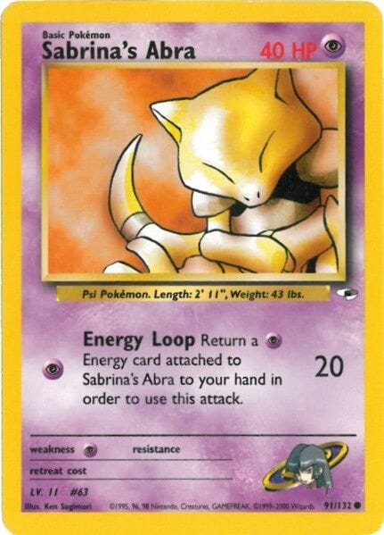 Sabrina's Abra (91/132) [Gym Heroes Unlimited] Pokemon Single Pokémon  | Multizone: Comics And Games