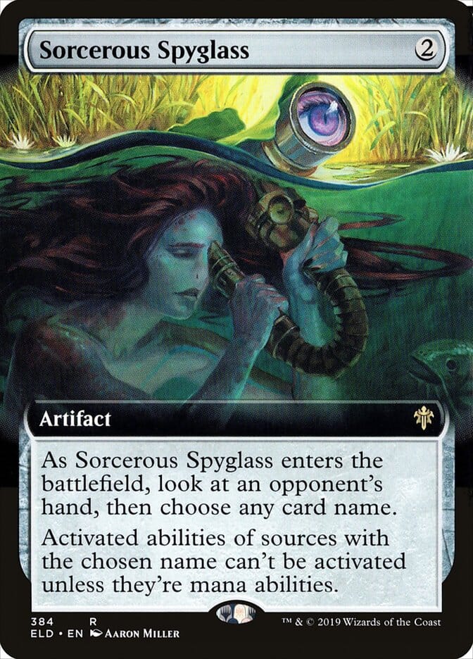 Sorcerous Spyglass (Extended Art) [Throne of Eldraine] MTG Single Magic: The Gathering  | Multizone: Comics And Games