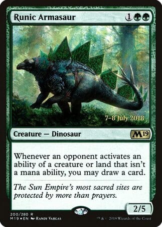 Runic Armasaur [Core Set 2019 Promos] MTG Single Magic: The Gathering  | Multizone: Comics And Games