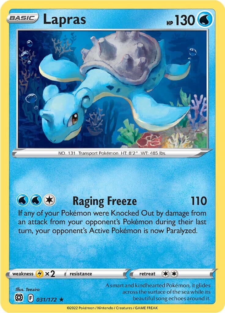 Lapras (031/172) [Sword & Shield: Brilliant Stars] Pokemon Single Pokémon  | Multizone: Comics And Games