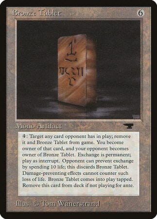 Bronze Tablet [Antiquities] MTG Single Magic: The Gathering  | Multizone: Comics And Games