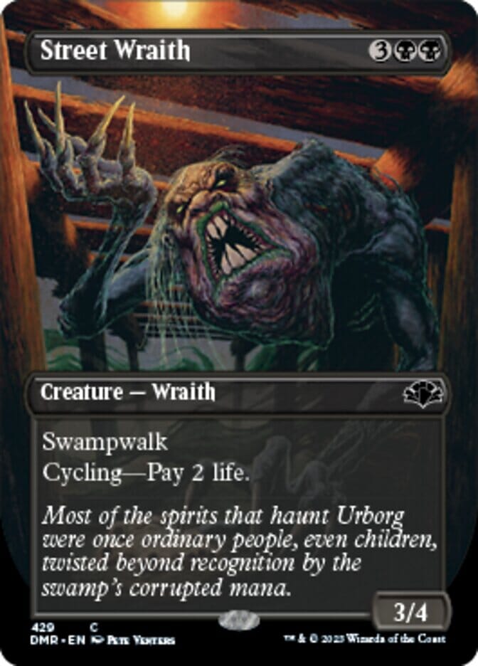 Street Wraith (Borderless Alternate Art) [Dominaria Remastered] MTG Single Magic: The Gathering  | Multizone: Comics And Games