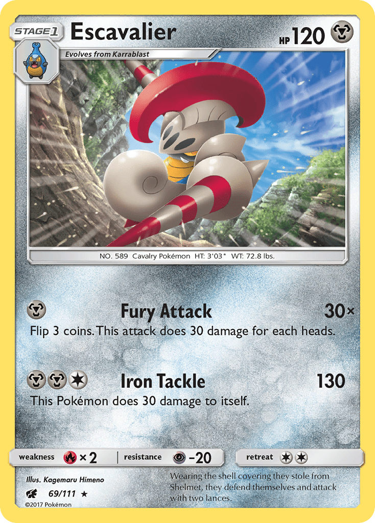 Escavalier (69/111) [Sun & Moon: Crimson Invasion] Pokemon Single Pokémon  | Multizone: Comics And Games