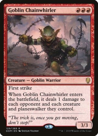 Goblin Chainwhirler [Dominaria Promos] MTG Single Magic: The Gathering  | Multizone: Comics And Games