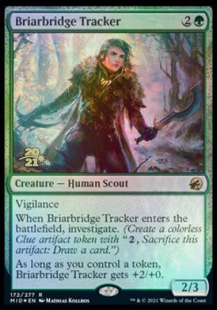 Briarbridge Tracker [Innistrad: Midnight Hunt Prerelease Promos] MTG Single Magic: The Gathering  | Multizone: Comics And Games