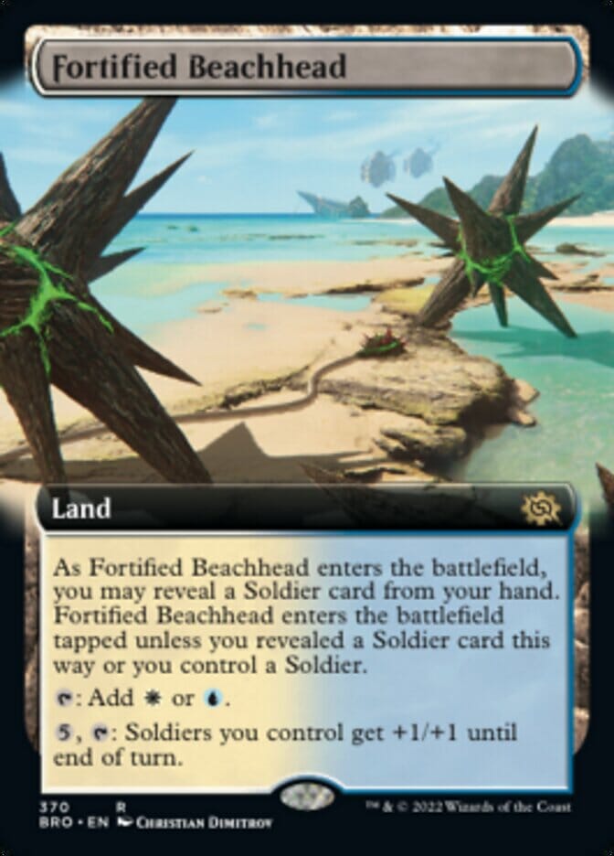 Fortified Beachhead (Extended Art) [The Brothers' War] MTG Single Magic: The Gathering  | Multizone: Comics And Games